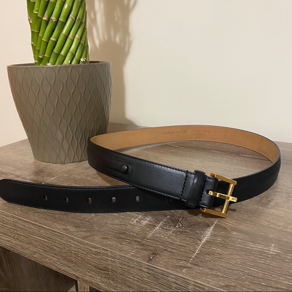 Giorgio Armani Leather Belt Size 46 Women